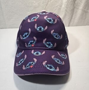Disney Stitch Purple and White Baseball Cap Adjustable OSFM NWT